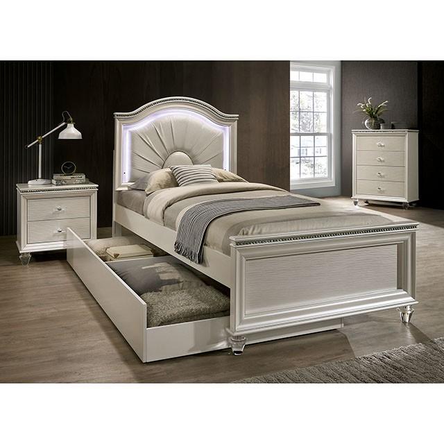 ALLIE Twin & Full Rose Gold Bed - Carl's Furniture (Garden City, KS)