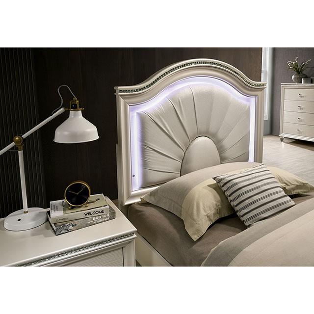 ALLIE Twin & Full Rose Gold Bed - Carl's Furniture (Garden City, KS)