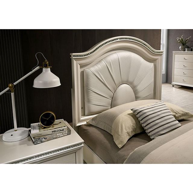 ALLIE Twin & Full Rose Gold Bed - Carl's Furniture (Garden City, KS)