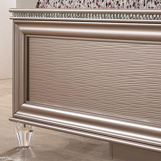 ALLIE Twin & Full Rose Gold Bed - Carl's Furniture (Garden City, KS)
