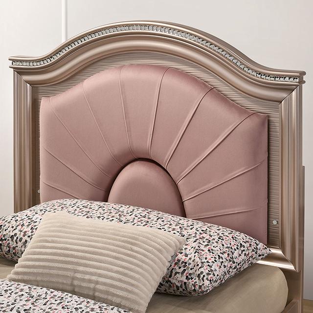ALLIE Twin & Full Rose Gold Bed - Carl's Furniture (Garden City, KS)