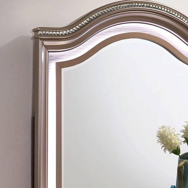 ALLIE Mirror Beige & Rose Gold - Carl's Furniture (Garden City, KS)