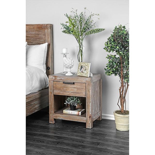 Wynton Weathered Light Oak Night Stand - Carl's Furniture (Garden City, KS)
