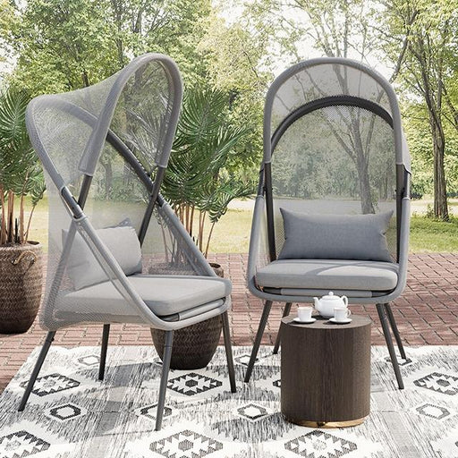 Alverta Foldable Chair Grey & Black (2/Ctn) - Carl's Furniture (Garden City, KS)
