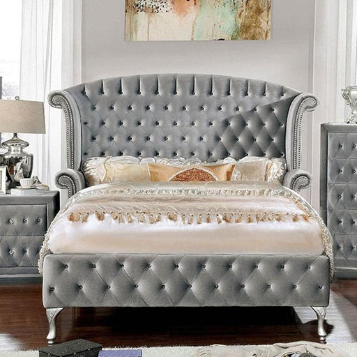 Alzir Bed Grey & Blue - Carl's Furniture (Garden City, KS)