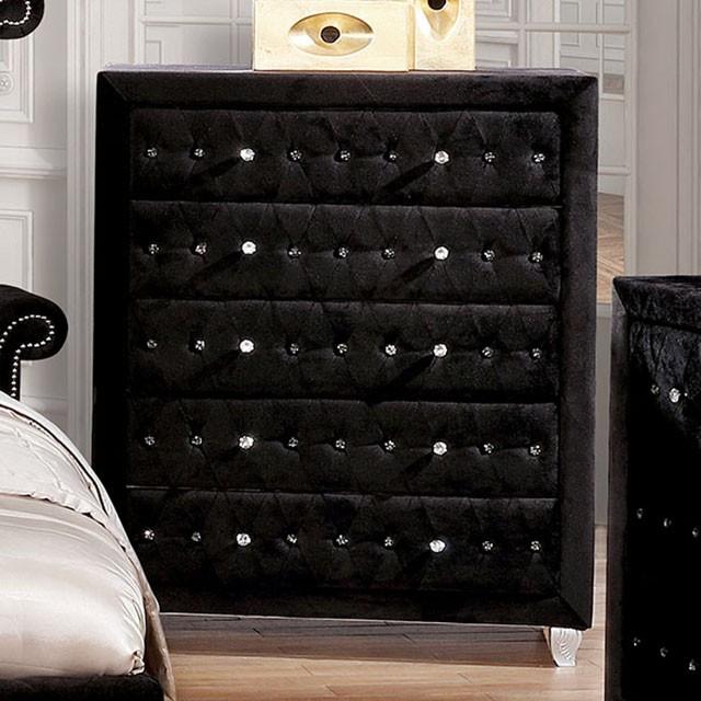 Alzir Gray & Black Chest - Carl's Furniture (Garden City, KS)