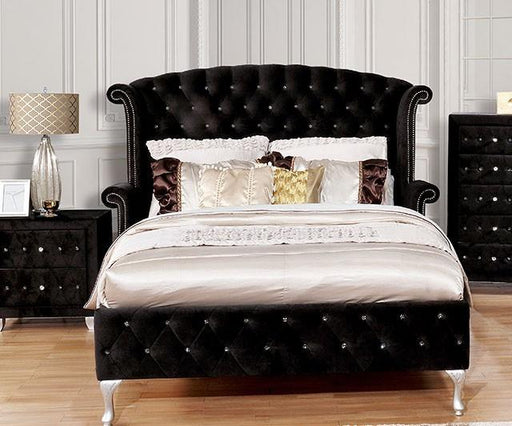 Alzire Black Cal.King & Queen Bed - Carl's Furniture (Garden City, KS)