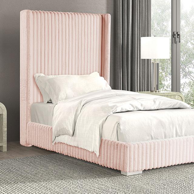 Cadwell Bed Black, Grey, Pink & White - Carl's Furniture (Garden City, KS)