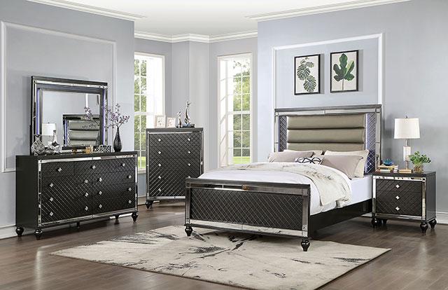 CALANDRIA Mirror w/ LED, Gray - Carl's Furniture (Garden City, KS)