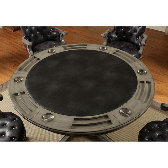 YELENA Gray Game Table - Carl's Furniture (Garden City, KS)
