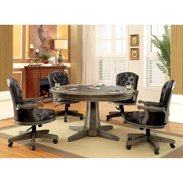 YELENA Gray Game Table - Carl's Furniture (Garden City, KS)