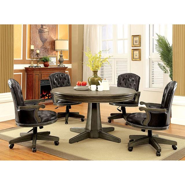 YELENA Gray Game Table - Carl's Furniture (Garden City, KS)
