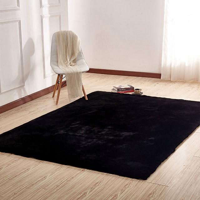 Caparica Black 5' X 7' Area Rug - Carl's Furniture (Garden City, KS)
