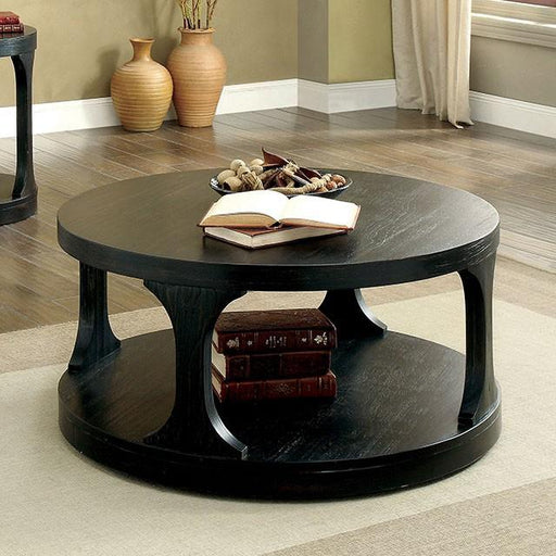 Carrie Antique Black Coffee Table - Carl's Furniture (Garden City, KS)