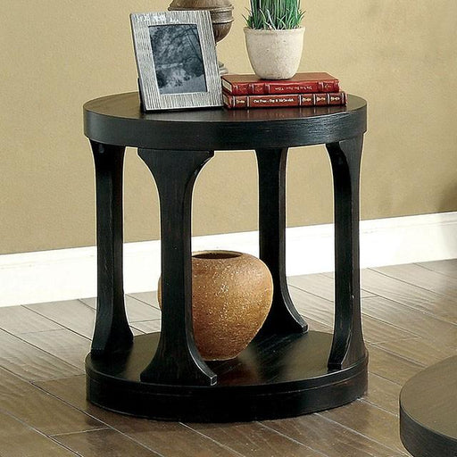 Carrie Antique Black End Table - Carl's Furniture (Garden City, KS)