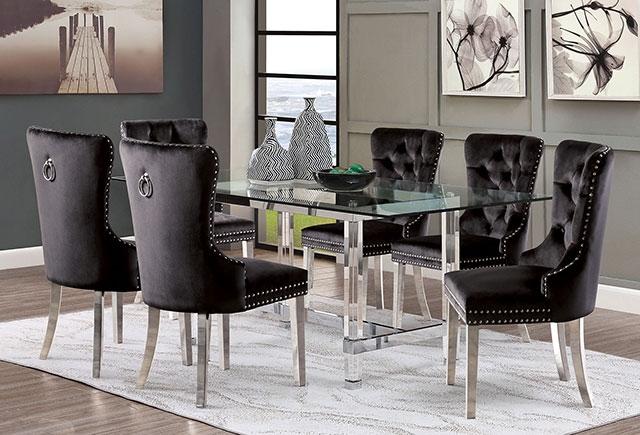 Casper Chrome Dining Table - Carl's Furniture (Garden City, KS)