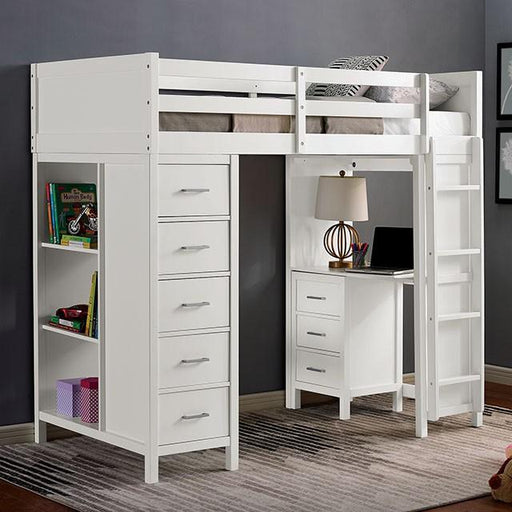 CASSIDY Twin Loft Bed w/ Drawers - Carl's Furniture (Garden City, KS)
