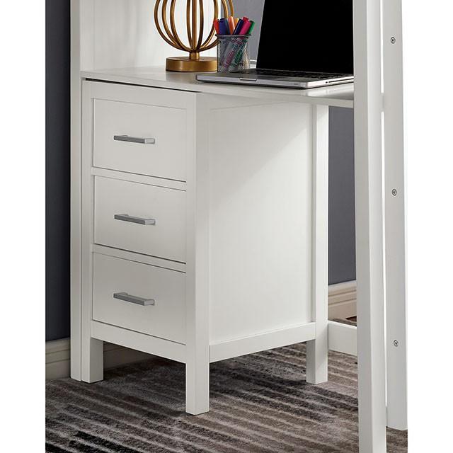 CASSIDY Twin Loft Bed w/ Drawers - Carl's Furniture (Garden City, KS)