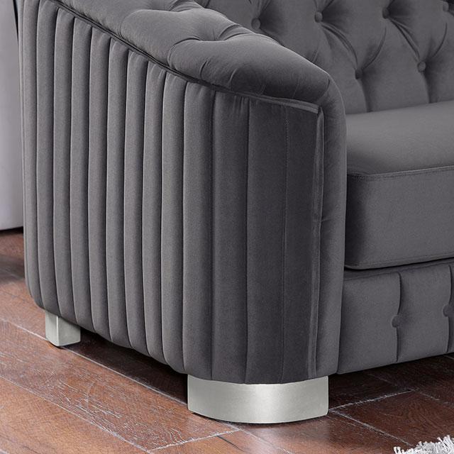 CASTELLON Chair, Dark Gray - Carl's Furniture (Garden City, KS)