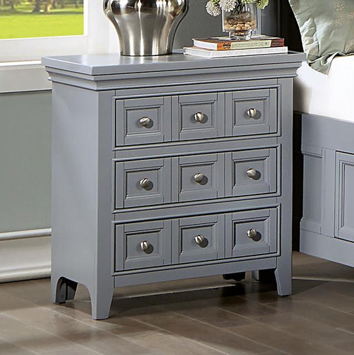 CASTLILE Night Stand w/ USB, Gray - Carl's Furniture (Garden City, KS)