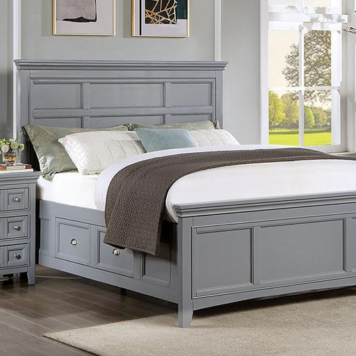 CASTLILE Queen Bed, Gray - Carl's Furniture (Garden City, KS)