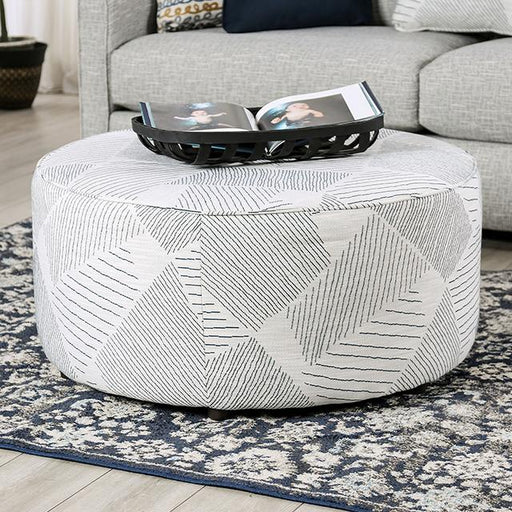 CHANCERY Ottoman, Gray/Navy - Carl's Furniture (Garden City, KS)