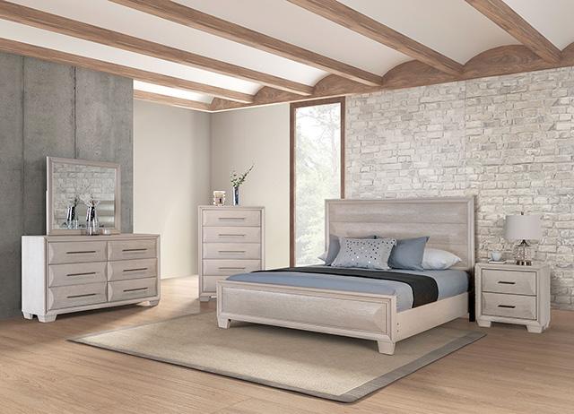 Chemnitz Bed Espresso & White - Carl's Furniture (Garden City, KS)