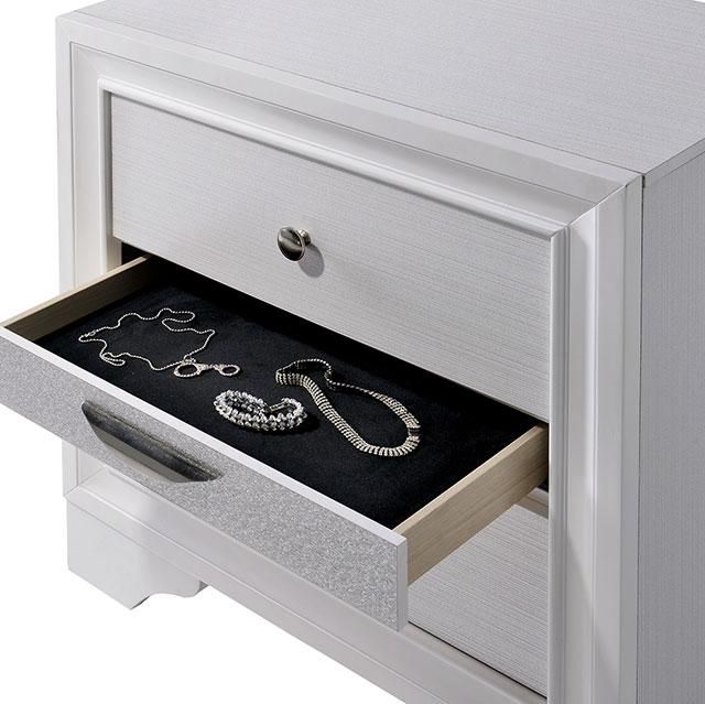 Chrissy White Night Stand - Carl's Furniture (Garden City, KS)
