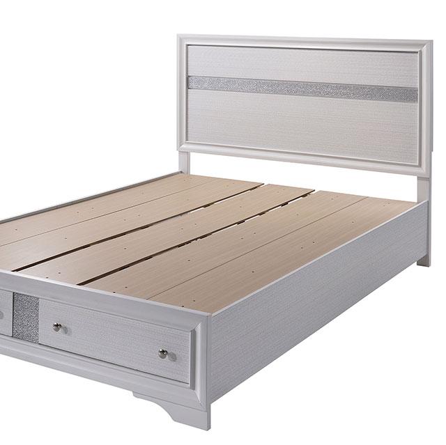 CHRISSY E.King, Full, & Queen Bed White, Grey, & Black - Carl's Furniture (Garden City, KS)