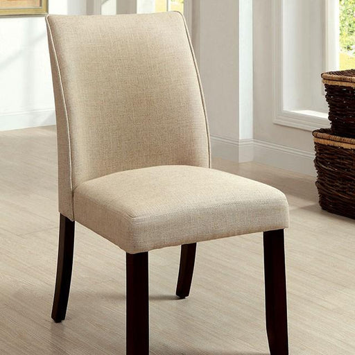Cimma Espresso/Ivory Side Chair (2/CTN) - Carl's Furniture (Garden City, KS)
