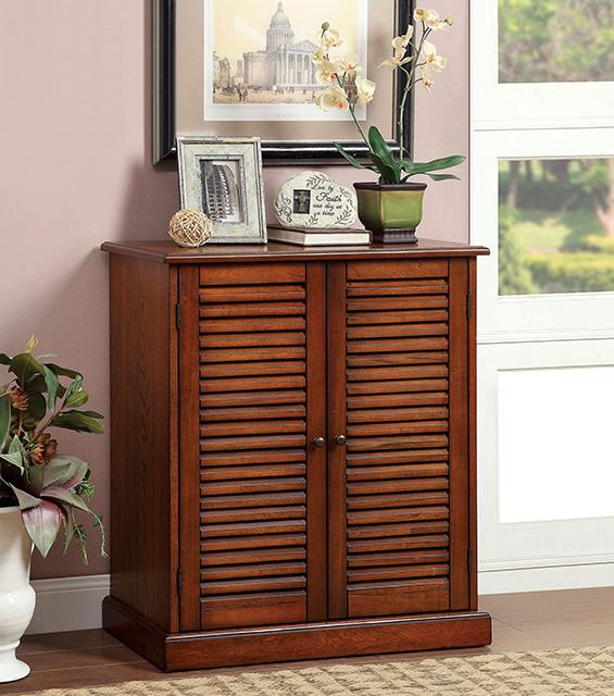 Della Oak Shoe Cabinet - Carl's Furniture (Garden City, KS)