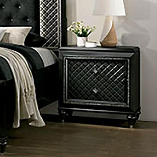 Demetria Metallic Gray Night Stand - Carl's Furniture (Garden City, KS)