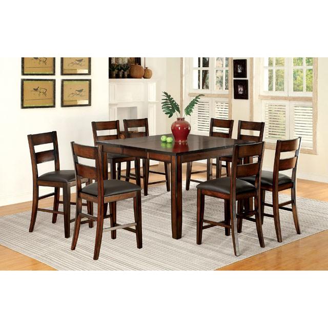 DICKINSON II Dark Cherry Counter Ht. Table w/ 18" Leaf - Carl's Furniture (Garden City, KS)