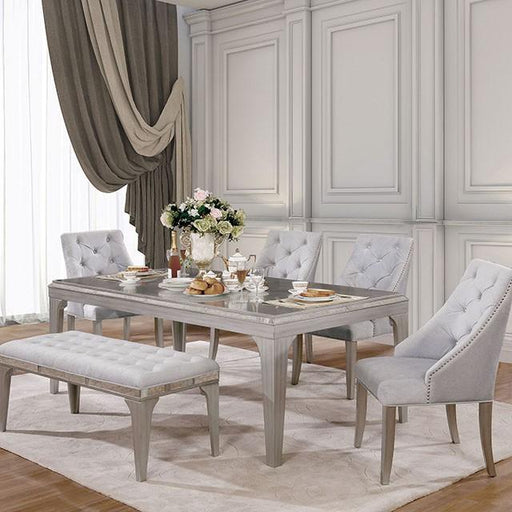 DIOCLES Silver/Gray Dining Table - Carl's Furniture (Garden City, KS)