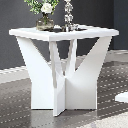 DUBENDORF End Table, White - Carl's Furniture (Garden City, KS)