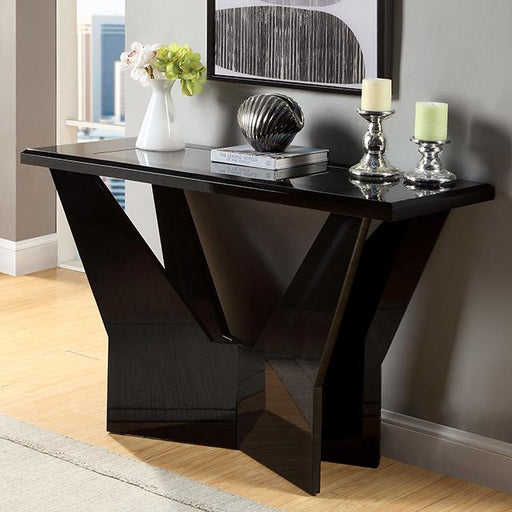 DUBENDORF Sofa Table, Black - Carl's Furniture (Garden City, KS)