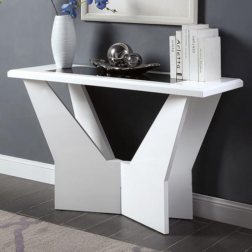 DUBENDORF Sofa Table, White - Carl's Furniture (Garden City, KS)