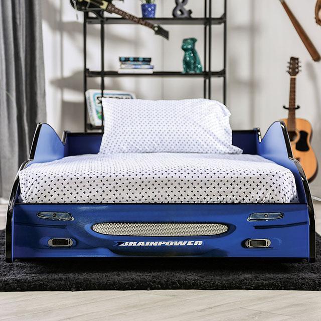 DUSTRACK Twin Bed, Blue & Red - Carl's Furniture (Garden City, KS)