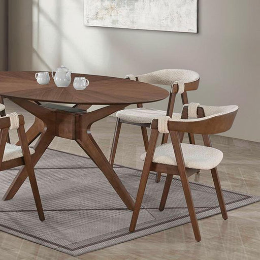 Ebikon 5 Pc Dining Table Set Walnut - Carl's Furniture (Garden City, KS)