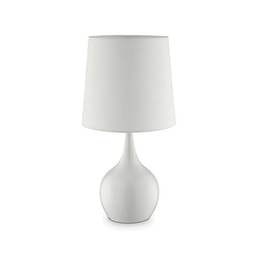 Edie White 23.5"H Glossy White Table Lamp - Carl's Furniture (Garden City, KS)