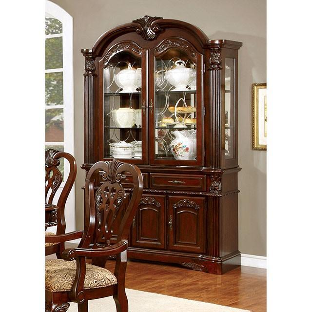 ELANA Brown Cherry Dining Table w/ 18" Butterfly Leaf - Carl's Furniture (Garden City, KS)