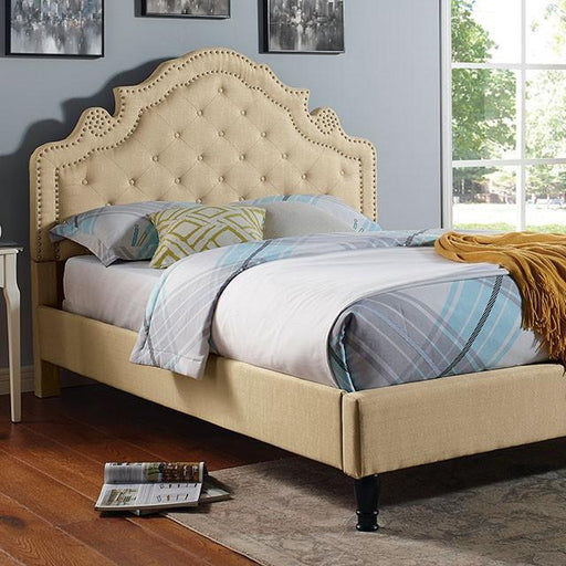 Aubree Bed Beige - Carl's Furniture (Garden City, KS)