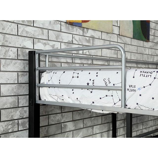 Aubrey Sand Black Twin Triple Decker Bed - Carl's Furniture (Garden City, KS)