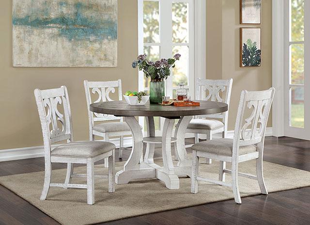 AULETTA Round Dining Table, Gray - Carl's Furniture (Garden City, KS)