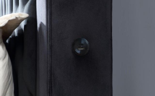 Etherea Bed Gray & Black - Carl's Furniture (Garden City, KS)