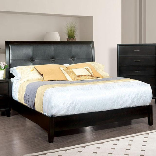 Enrico Full Queen Bed Brown, Black, & Cherry - Carl's Furniture (Garden City, KS)