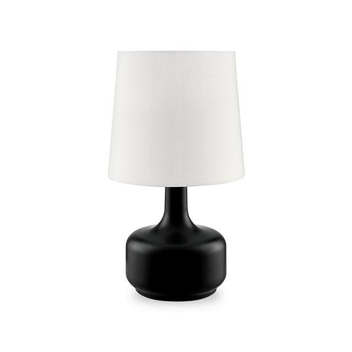 Farah Black 17"H Matte Black Table Lamp - Carl's Furniture (Garden City, KS)