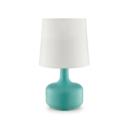 Farah Teal 17"H Matte Teal Table Lamp - Carl's Furniture (Garden City, KS)