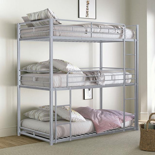 Felgu Triple Twin Metal Bunkbed - Carl's Furniture (Garden City, KS)