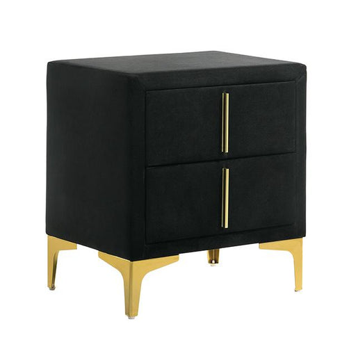 FLORIZEL Night Stand, Black - Carl's Furniture (Garden City, KS)